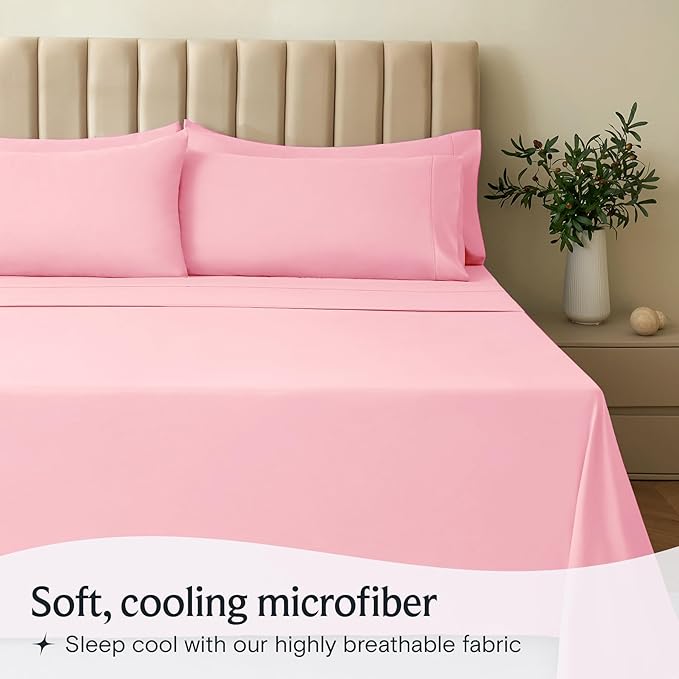 LuxClub 3 PC Twin XL Sheet Set, Deep Pockets Wrinkle Free Cooling Bed Sheets - Image 3