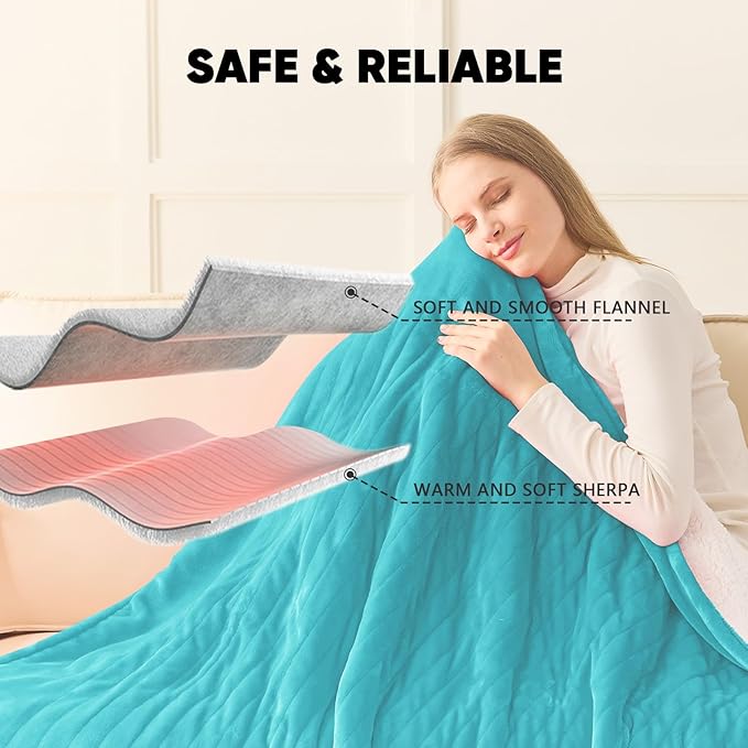 greenoak Heated Blanket Electric Full 72"X84", Heating Blanket - Image 7