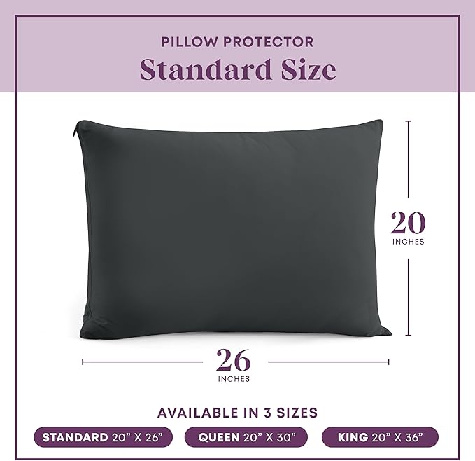 CirclesHome Pillow Protectors 2 Pack Standard Zippered - Image 6