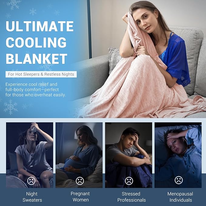 Elegear Revolutionary Cooling Blanket Twin, Absorbs Heat to Keep Body Cool - Image 6