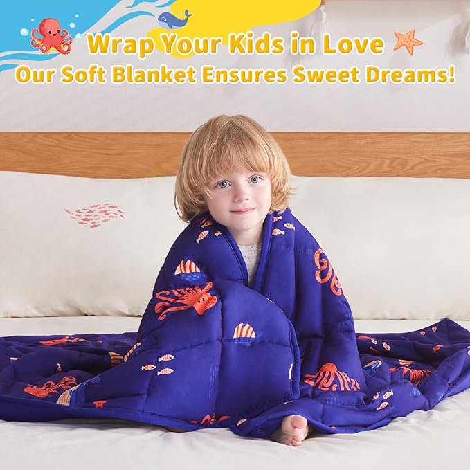 anfie Weighted Blanket Kids, Weighted Blanket Cooling Blanket - Image 3