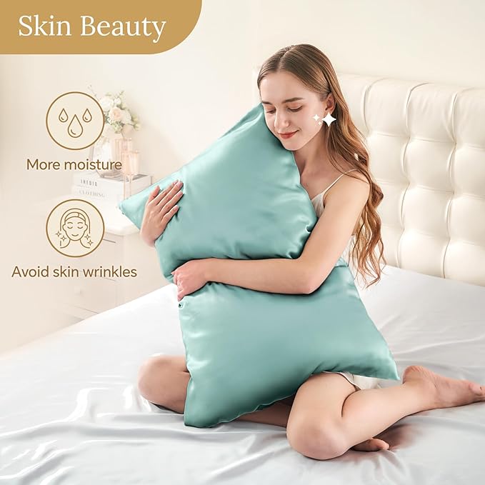 INFIIXSO Mulberry Silk Pillow Cases King Size Set of 2, Silk Pillowcase - Image 4