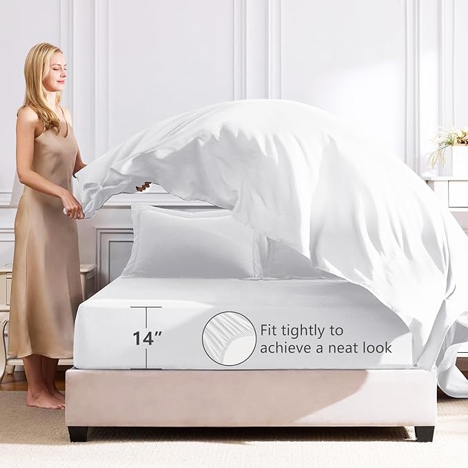 CozyLux Queen Comforter Set White - Image 5