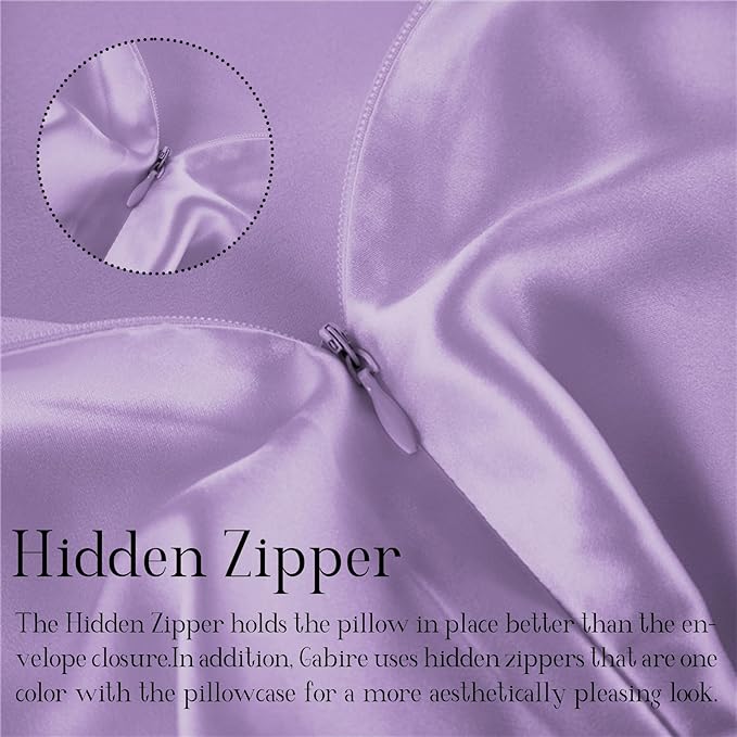 Gabire Mulberry Silk King Size Pillow Cases Set of 2, Ultra Smooth Soft Cooling - Image 4
