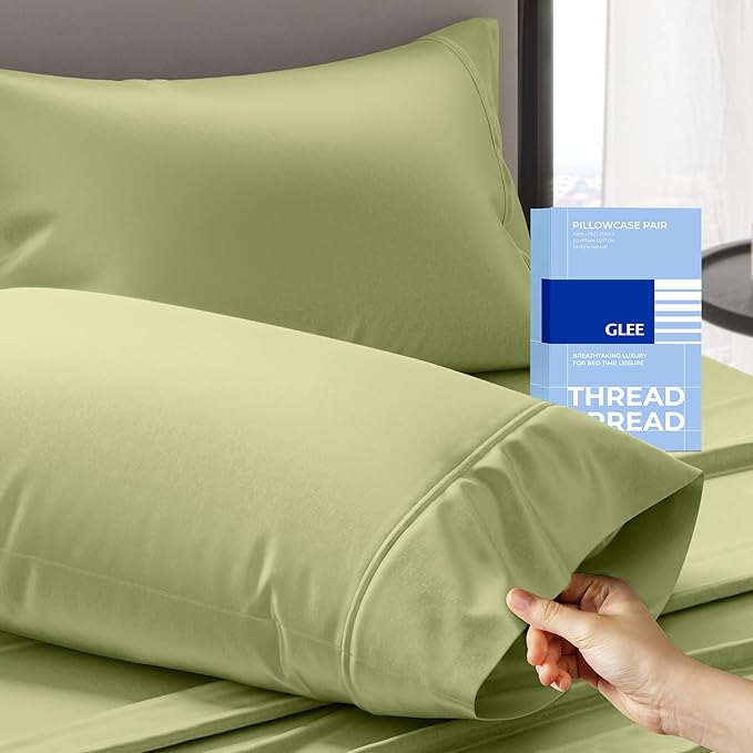 Thread Spread 100% Cotton King Size Pillow Cases Set of 2 by THREADSPREAD