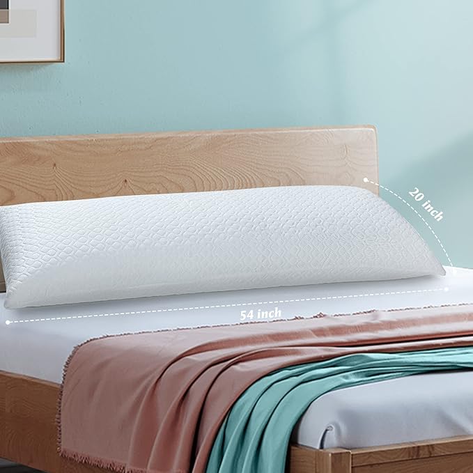 Rainmr Extra Thick Body Pillow Memory Foam – Long Pillow - Image 2