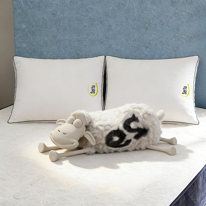Serta Hotel Collection Bed Pillows King Size Set of 2, 400 Thread Count 100% - Image 8