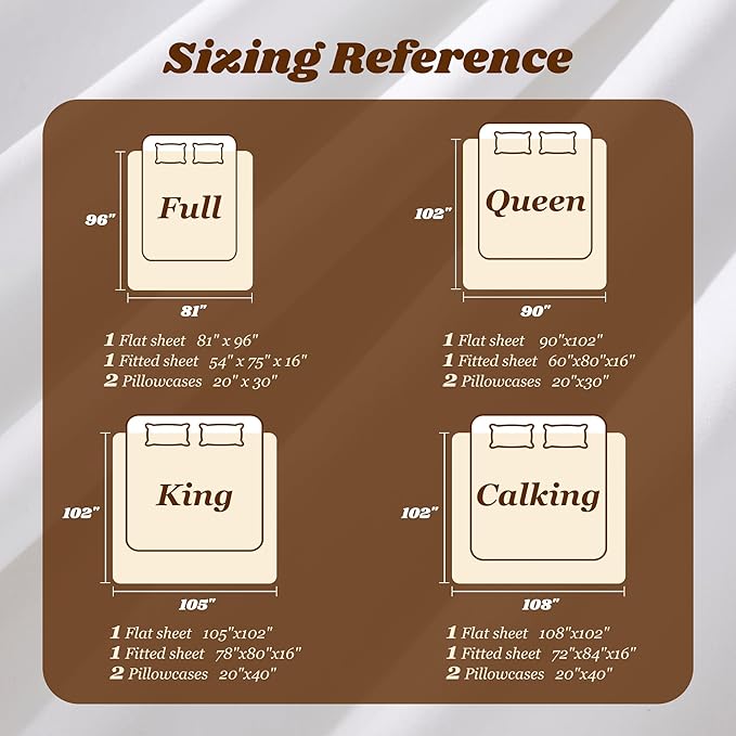 LBRO2M 1000 Thread Count 100% Egyptian Cotton Sheets Set Queen Size, 4 Piece - Image 7
