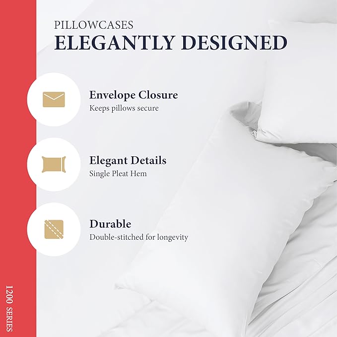 100% Egyptian Cotton Queen Size Sheets Set - Image 5
