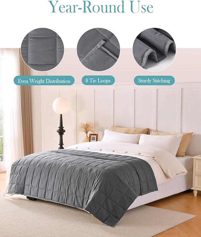 Topblan Weighted Blanket for Adults 20lbs, Breathable Cooling Weighted Blanket - Image 4