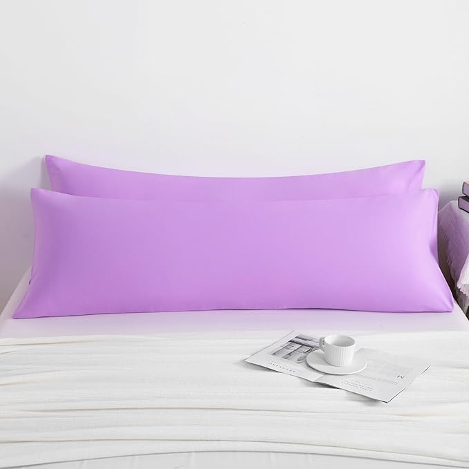 NTBAY Body Pillow Cases Set, 2 Pack Brushed Microfiber 20x54 Inches, Stain - Image 4