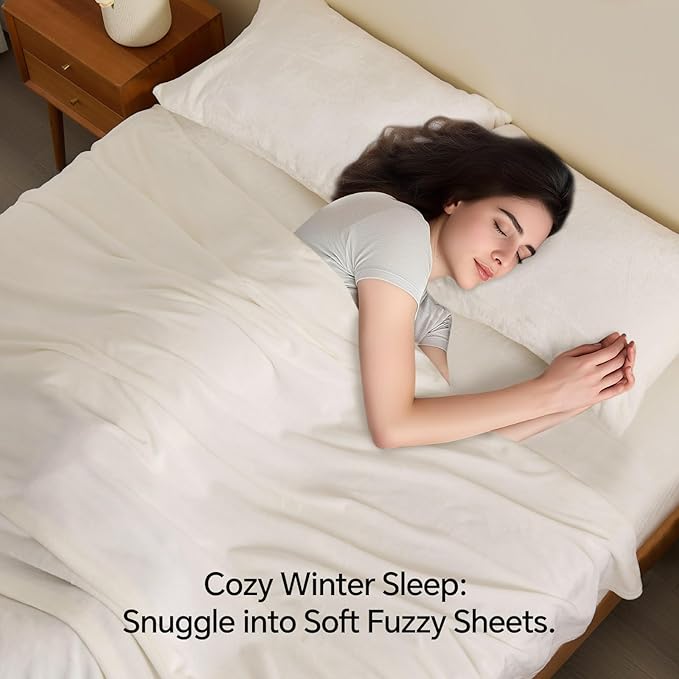 BEDELITE Flannel Sheets Queen Size White - Image 3