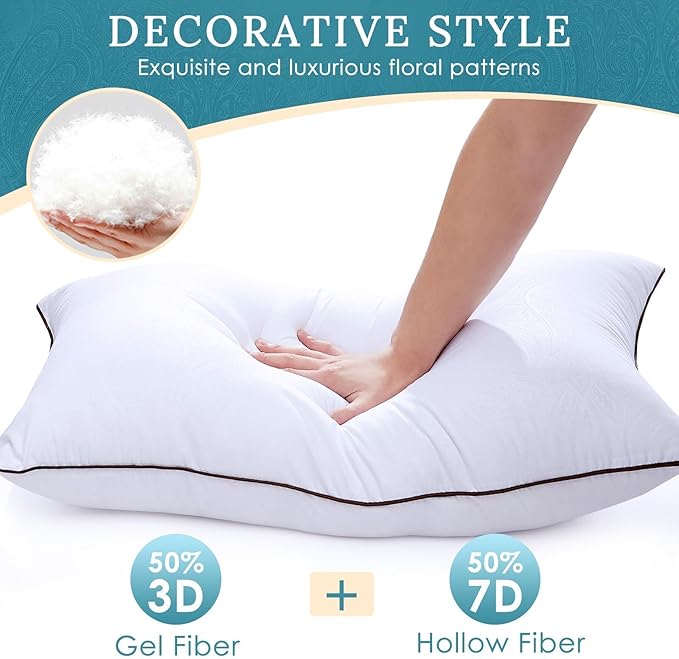 HUXMEYSON Pillows Standard Size Set of 2, Luxury Hotel Bed Pillows Set - Image 5
