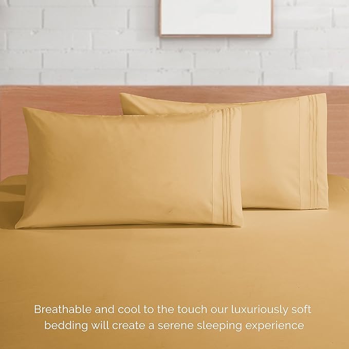 Elegant Comfort Luxurious 1500 Premium Hotel Quality Microfiber 4-Piece Sheet - Image 7