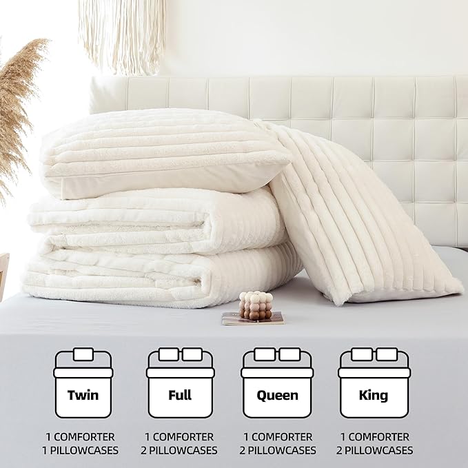 Smoofy Fluffy Queen Comforter Set 3 Pieces - Image 7