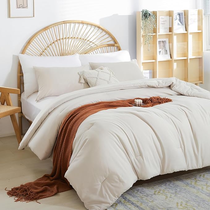 weigelia Beige Comforter Set Twin Boho Cream Twin Comforter - Image 5