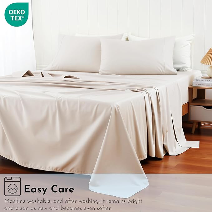 Cotton Flat Sheets Only, 600 TC 100% Cotton Flat Sheet Top Sheet Only, Full - Image 8