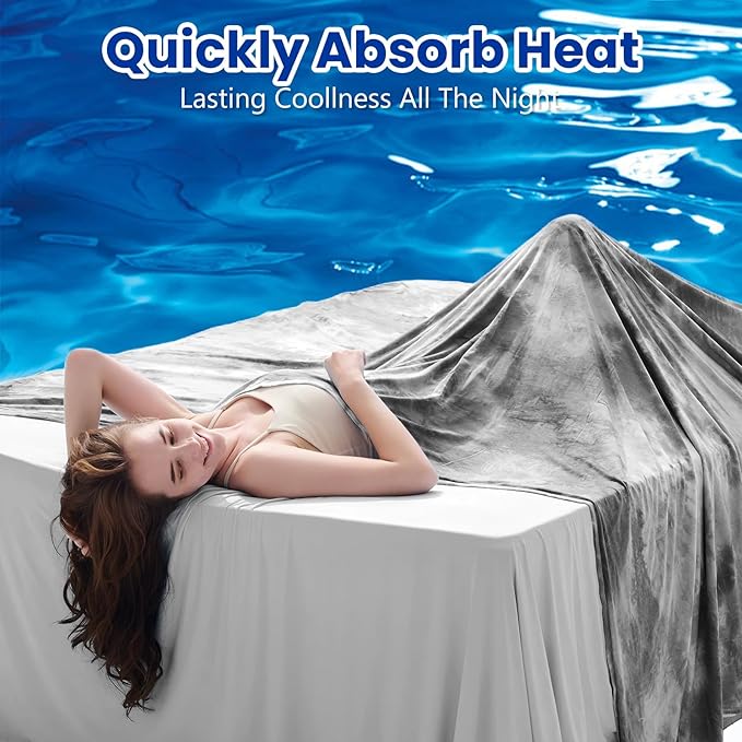 Topcee Cooling Blanket for Hot Sleepers and Night Sweats, 100% Oeko-Tex - Image 2
