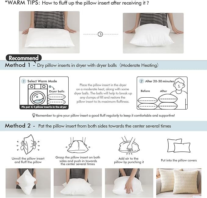 MIULEE Throw Pillow Insert Premium Pillow Stuffer Sham Rectangle - Image 6