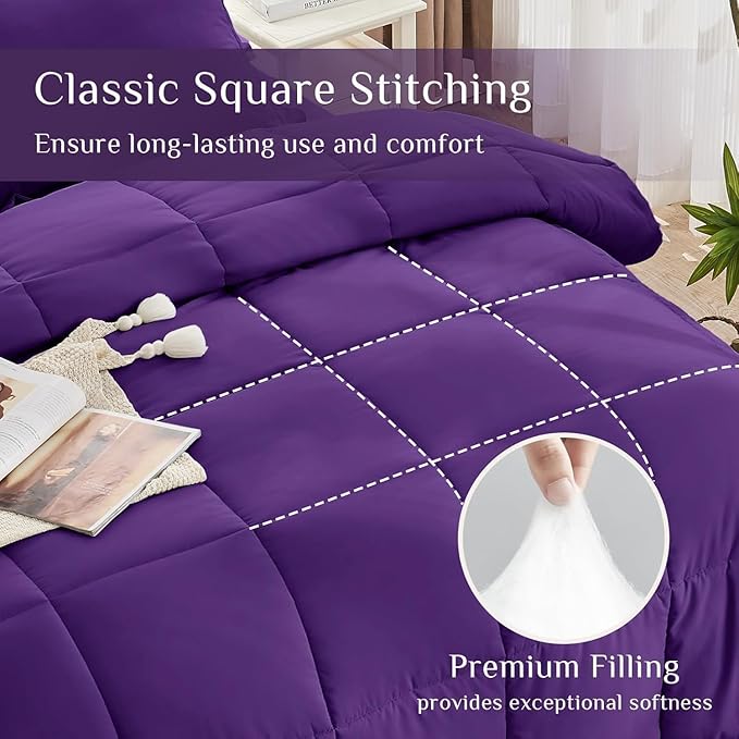 JOLLYVOGUE Full Comforter Set, Ultra-Soft Bed in a Bag Full Size 7 Pieces - Image 3