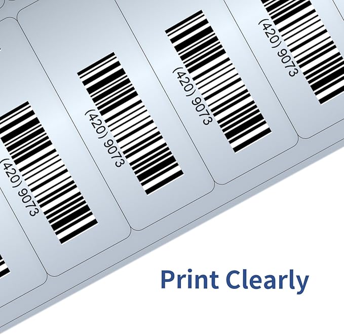 1" x 2-5/8" Address Labels- Matte Silver Mailing Labels Stickers for Laser/Inkjet Printer-Permanent Adhesive Stickers-DeskoryOffice