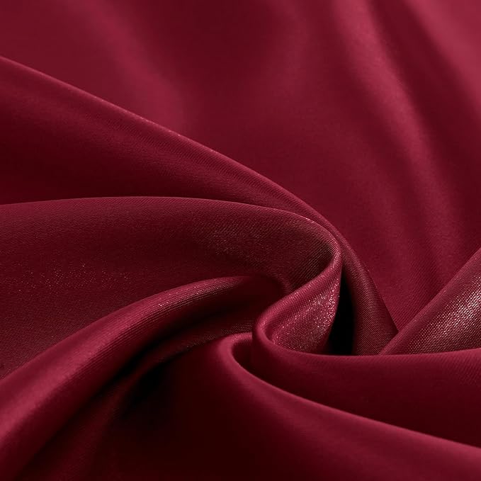 Homiest Burgundy Satin King Flat Sheet - Image 3