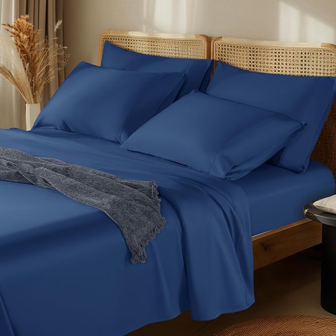 LBRO2M 1000 Thread Count 100% Egyptian Cotton Sheets Set 6 Piece Sets King Bed by LBRO2MBedding