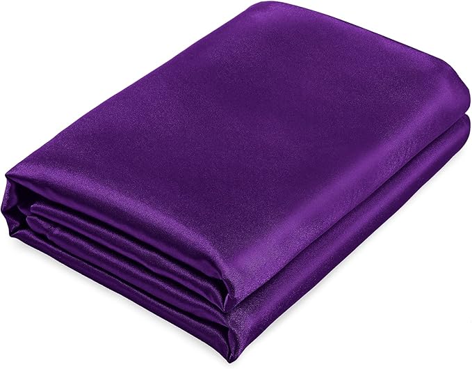 Homiest Purple Satin Flat Sheet King Size Bedding, Ultra Soft, Sold Separately by Homiest