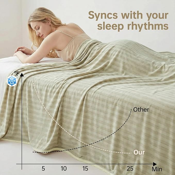 Guohaoi Cooling Throw Blanket for Hot Sleepers, Arc-Chill Q-Max >0.5 Cool Fiber - Image 3
