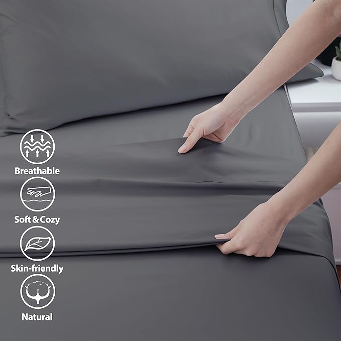 Cotton Queen Sheet Only, 600 Thread Count 100% Egyptian Cotton Top Sheet 1Pcs - Image 3