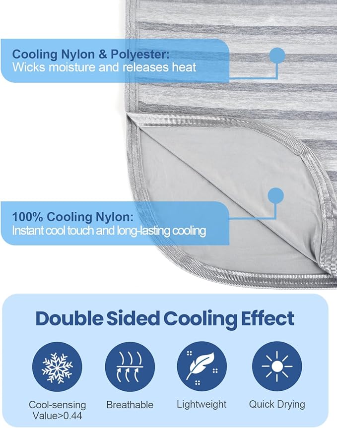 Ailemei Direct Cooling Blanket for Hot Sleepers, Double Sided Cold Effect - Image 6