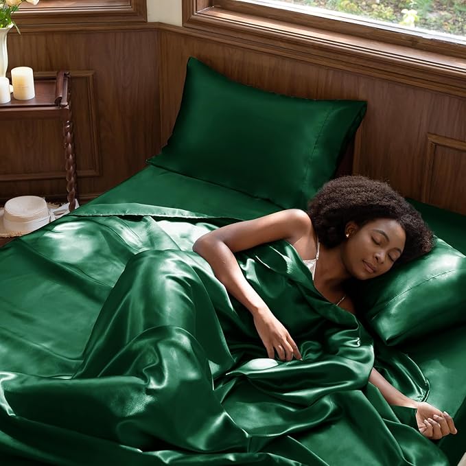 CozyLux Satin Sheets Full Size Sheets - Image 2
