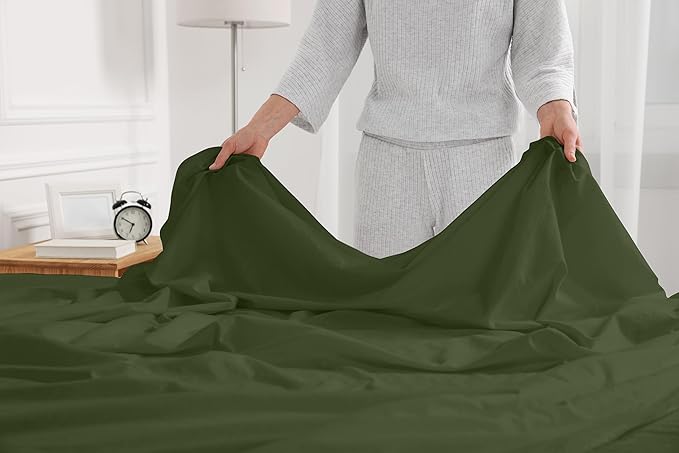 RUVANTI 100% Cotton Sheets – Split King Size Percale Bedding, Cooling & - Image 8
