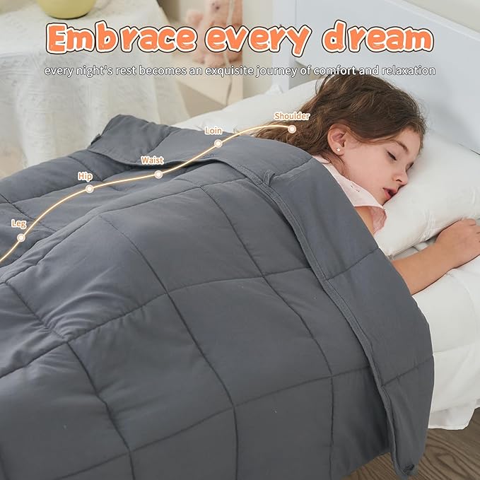 Weighted Blanket Kids 5lbs, Cooling Heavy Throw Blanket - Image 5
