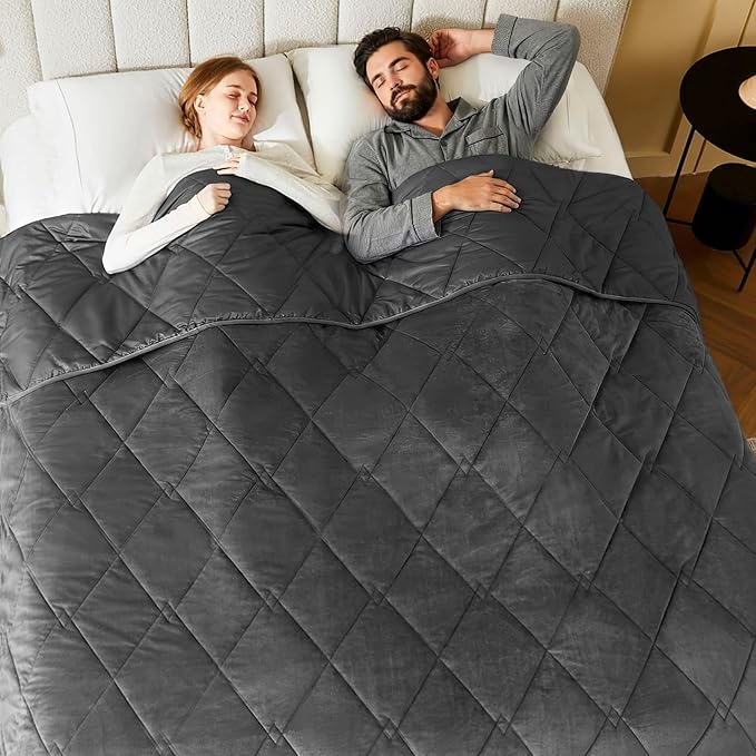 L'AGRATY Queen/King Size Weighted Blanket by LAGRATY