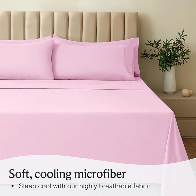 LuxClub 5 PC Sheet Set Bed Sheets Deep Pockets 16" Eco Friendly Wrinkle Free - Image 3