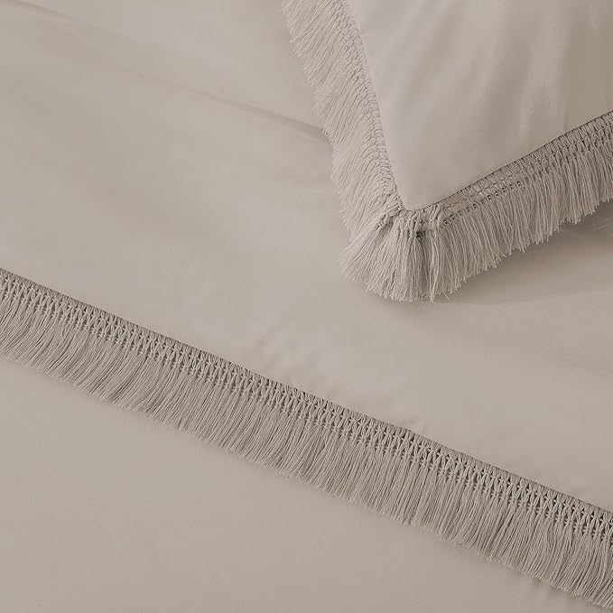 Andency Comforter Full Size Set Khaki, 3 Pieces Boho Winter Lightweight Bedding - Image 8