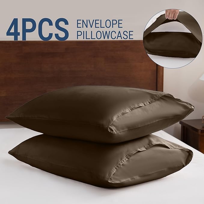 Pillowcases King 4 Pack, 20x36 Pillow Cases - Image 5