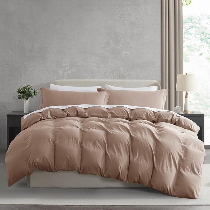 Nestl Khaki Duvet Cover Full Size by Nestl
