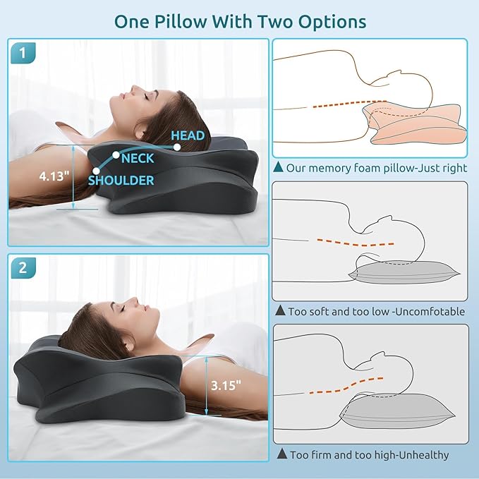 DONAMA Cervical Pillow for Neck and Shoulder Pain Relief, Cooling Contour - Image 6
