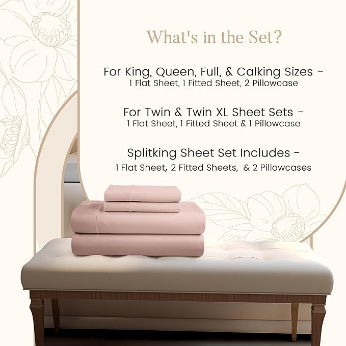100% Cotton Bed Sheets Full Size Bed Set, 800TC 15" Deep Pocket Full Sheet Set - Image 7