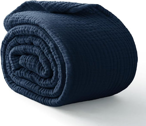 100% Cotton Muslin Blanket 40" x 40", Breathable and Lightweight Cotton Throw by Kozyhvn