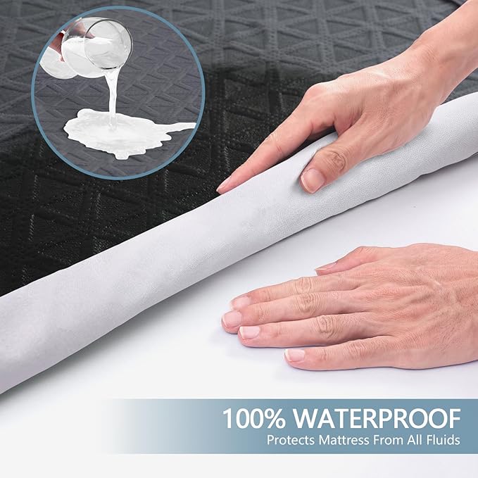 Premium Waterproof Mattress Protector King Size, Breathable Bed Cover 3D Air - Image 3
