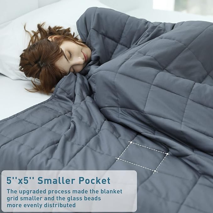 Weighted Idea Weighted Blanket for Adults Queen Size Cooling Breathable Heavy - Image 3