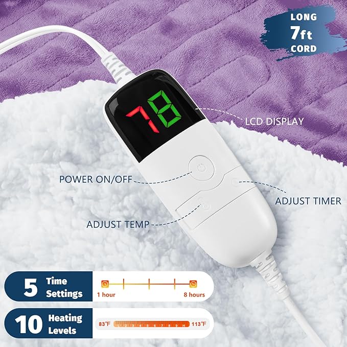 BOMOVA Heated Electric Throw Blanket - Image 2