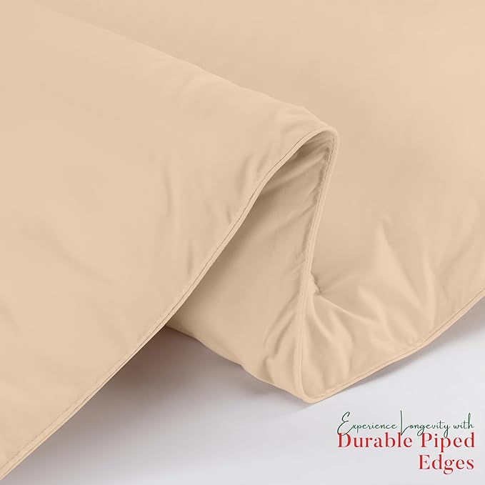 Utopia Bedding Queen Comforter Duvet Insert, Quilted Beige Comforter - Image 6