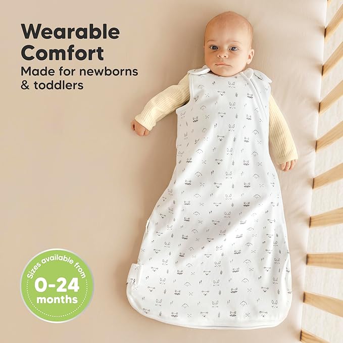 2-Pack Organic Baby Sleep Sacks, 100% Cotton - Image 2
