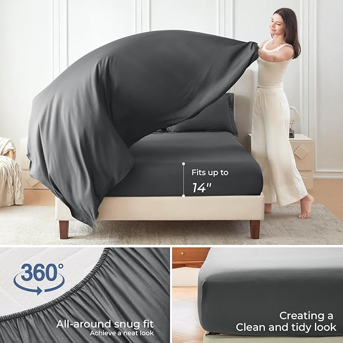 Sasttie Queen Comforter Set, 7 Pieces Bed in a Bag Queen, Complete Bedding Set - Image 4