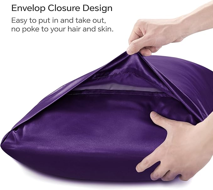 BEDELITE Satin Body Pillow Cover, Super Soft and Cooling Body Pillow Pillowcase - Image 4