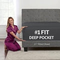 Queen Fitted Sheet Only Deep–Pocket – Extra Deep Pocket Queen Fitted Sheet – by DeaLuxeBedding